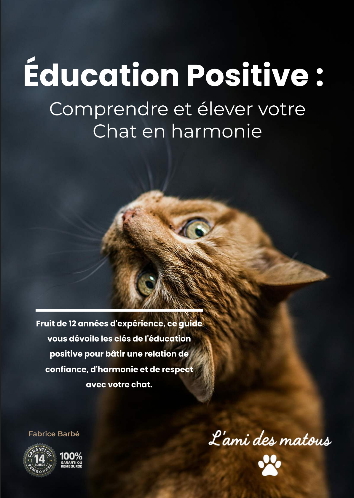Couverture du guide d'éducation positive pour chats
